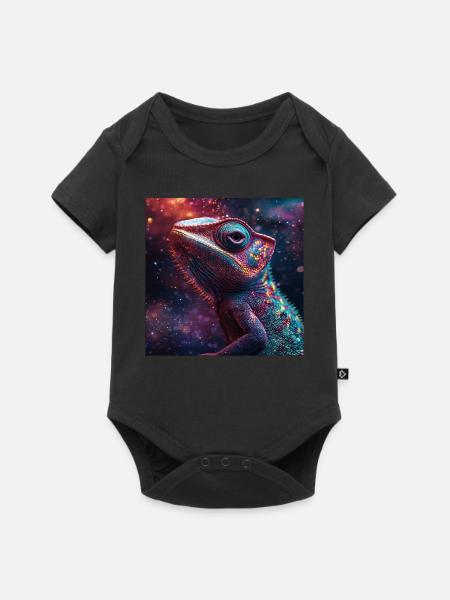 Chamäleon - Baby Premium Kurzarmbody - Schwarz