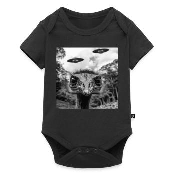 Kasuar - Baby Premium Kurzarmbody - Schwarz - Vorne