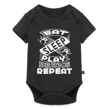 Drummer Eat Sleep Play Drums - Baby Premium short-sleeve bodysuit - black - Front
