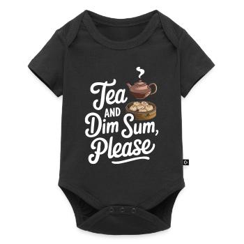 Dim-sum lovers of Chinese cuisine and dumplings - Baby Premium short-sleeve bodysuit - black - Front