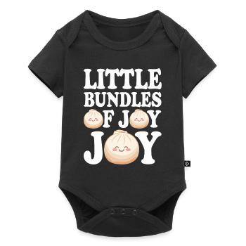 Dim-sum lovers of Chinese cuisine and dumplings - Baby Premium short-sleeve bodysuit - black - Front