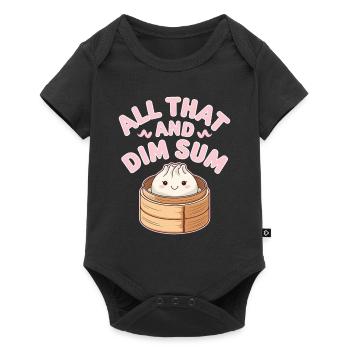 Dim sum lovers of Chinese cuisine and dumplings - Baby Premium short-sleeve bodysuit - black - Front