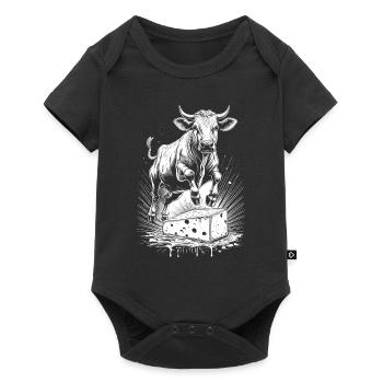 Cheese Cow Joy – Switzerland Shirt - Baby Premium short-sleeve bodysuit - black - Front