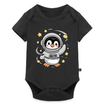 Penguin Astronaut Adventure In Space - Baby Premium short-sleeve bodysuit - black - Front