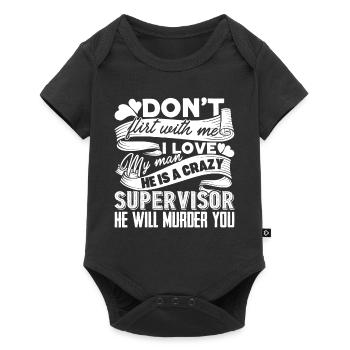 Supervisor My Man Is A Supervisor - Baby Premium short-sleeve bodysuit - black - Front