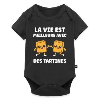 Tartine - Body à manches courtes Premium Bébé - noir - Devant