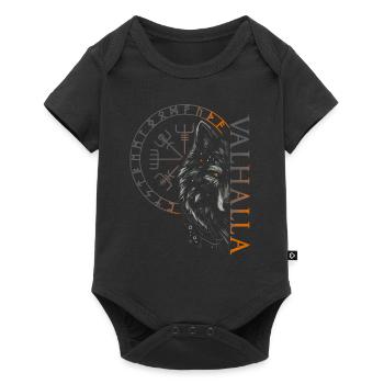 Valhalla Wolf Dieux nordiques Vikings nordiques - Body à manches courtes Premium Bébé - noir - Devant