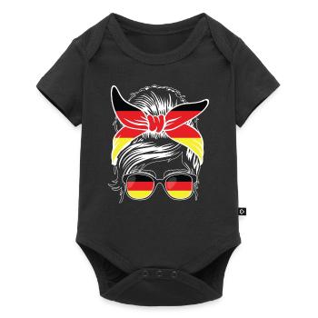 Sports Germany, Football, Outfit for Sports Fan - Baby Premium short-sleeve bodysuit - black - Front