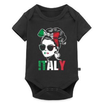Sport Italie, Football, Tenue pour fan de sport - Body à manches courtes Premium Bébé - noir - Devant