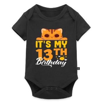 My 13th Birthday Cat Friends - Baby Premium short-sleeve bodysuit - black - Front