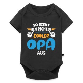 So sieht ein richtig cooler Opa aus - Baby Premium Kurzarmbody - Schwarz - Vorne
