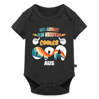 So sieht ein richtig cooler Opa aus - Baby Premium Kurzarmbody - Schwarz - Vorne