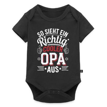 So sieht ein richtig cooler Opa aus - Baby Premium Kurzarmbody - Schwarz - Vorne