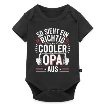 So sieht ein richtig cooler Opa aus - Baby Premium Kurzarmbody - Schwarz - Vorne