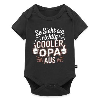So sieht ein richtig cooler Opa aus - Baby Premium Kurzarmbody - Schwarz - Vorne