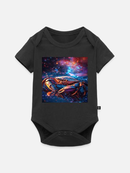 Krabbe - Baby Premium Kurzarmbody - Schwarz