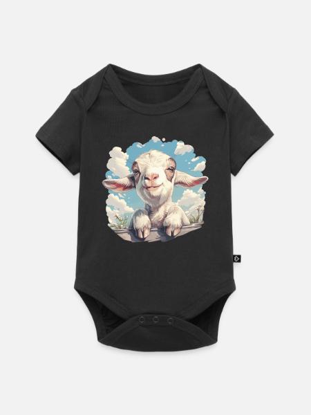 Ziegen Ziege - Baby Premium Kurzarmbody - Schwarz