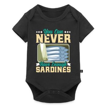 Sardines, Pêche, Poisson - Body à manches courtes Premium Bébé - noir - Devant