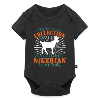 Amoureux des chèvres, chèvres naines du Nigeria - Body à manches courtes Premium Bébé - noir - Devant