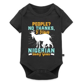 Amoureux des chèvres, chèvres naines du Nigeria - Body à manches courtes Premium Bébé - noir - Devant