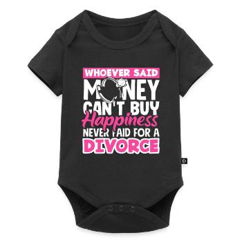 You can't buy happiness with money Paid for - Baby Premium short-sleeve bodysuit - black - Front