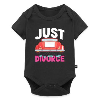 Juste marié Style Juste Divorce - Body à manches courtes Premium Bébé - noir - Devant