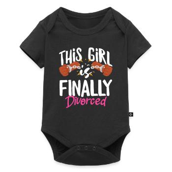 This girl is finally divorced - Baby Premium short-sleeve bodysuit - black - Front