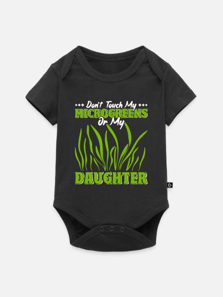 Microgreens Microgreen - Baby Premium Kurzarmbody - Schwarz