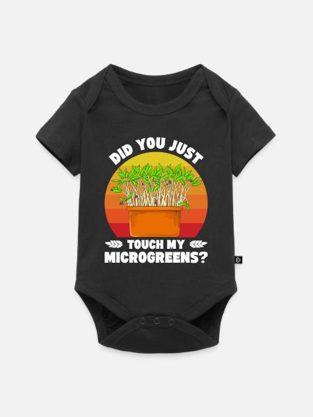 Microgreens Microgreen - Baby Premium Kurzarmbody - Schwarz