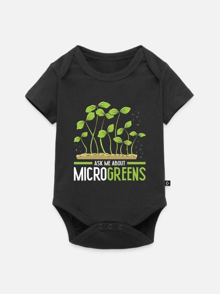 Microgreens Microgreen - Baby Premium Kurzarmbody - Schwarz