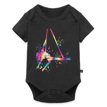 Vertical Cloth Aerial Acrobatics Aerial Silk - Baby Premium short-sleeve bodysuit - black - Front