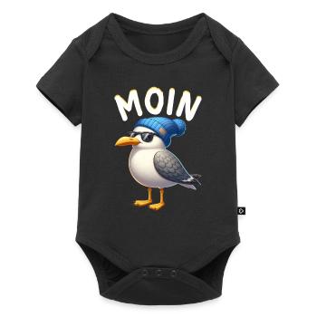 Moin Seagull Northern Germany Greetings Baltic Sea North Sea - Baby Premium short-sleeve bodysuit - black - Front