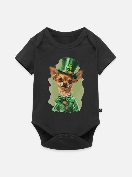 Chihuahua - Baby Premium Kurzarmbody - Schwarz