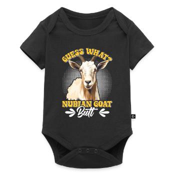 Nubian Goat, goat breeder - Baby Premium short-sleeve bodysuit - black - Front