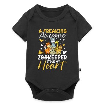 Awesome Zookeeper für Zoowärter Zoologe - Baby Premium Kurzarmbody - Schwarz - Vorne