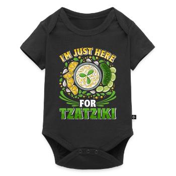 Greek Bread Onions Pita Tomatoes Tzatziki - Baby Premium short-sleeve bodysuit - black - Front