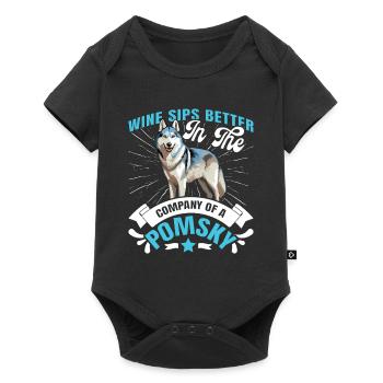 Dog saying dog dog - Baby Premium short-sleeve bodysuit - black - Front