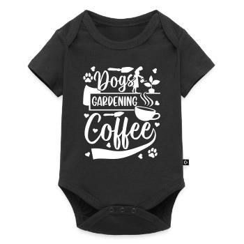 Chiens Jardinage Café - Jardinage Filles Hobby - Body à manches courtes Premium Bébé - noir - Devant