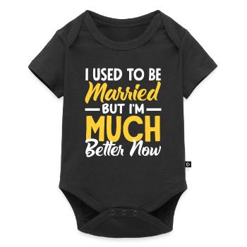 J'étais marié mais maintenant je vais bien - Body à manches courtes Premium Bébé - noir - Devant