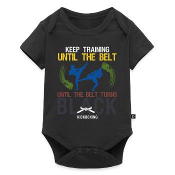 Kickboxer Martial Arts Kickboxing Kickboxen - Baby Premium Kurzarmbody - Schwarz - Vorne