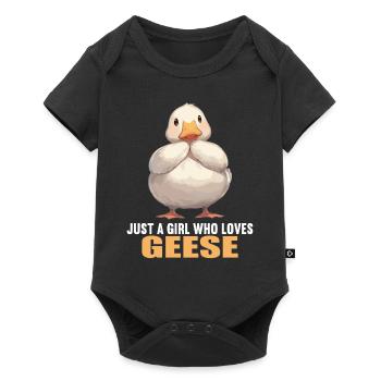 geese goose - Baby Premium short-sleeve bodysuit - black - Front