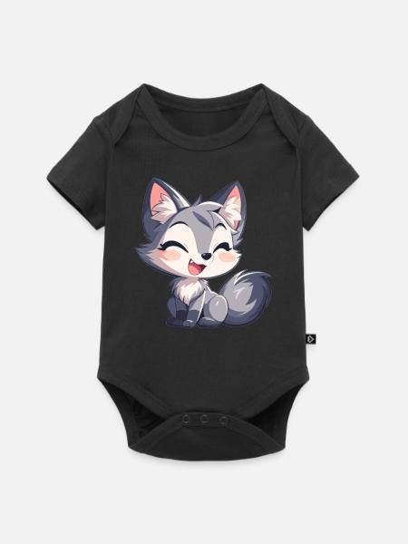 Graufüchse Graufuchs - Baby Premium Kurzarmbody - Schwarz
