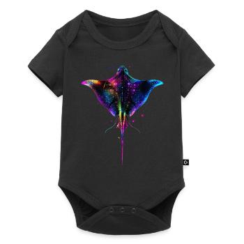 Stachelrochen - Baby Premium Kurzarmbody - Schwarz - Vorne