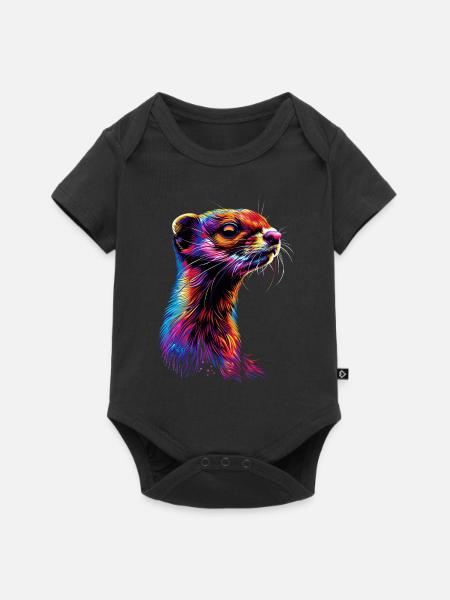 Wiesel - Baby Premium Kurzarmbody - Schwarz