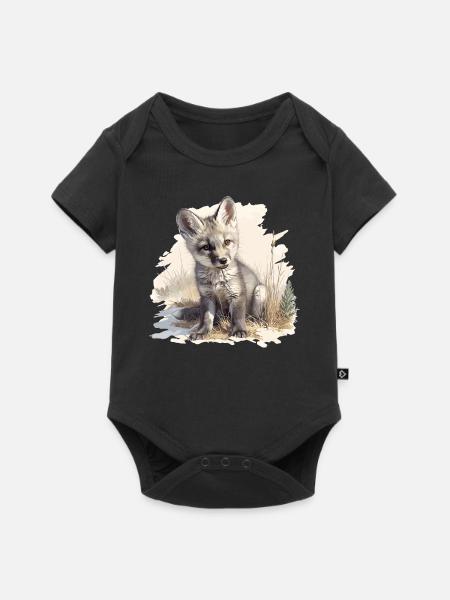 Graufüchse Graufuchs - Baby Premium Kurzarmbody - Schwarz