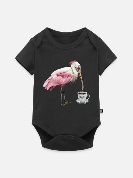 Löffel Kaffee - Baby Premium Kurzarmbody - Schwarz