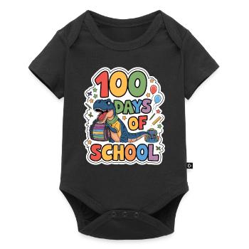 100e jour d’école 100 jour d’école des enfants - Body à manches courtes Premium Bébé - noir - Devant