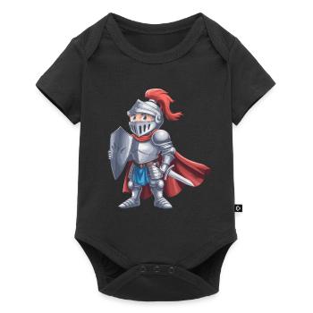 Freundlicher Ritter als Geburtstagsgeschenk Design - Baby Premium Kurzarmbody - Schwarz - Vorne