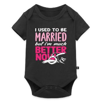 I used to be married, now I'm - Baby Premium short-sleeve bodysuit - black - Front