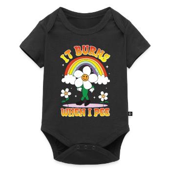 Funny saying "It Burns when I Pee"! - Baby Premium short-sleeve bodysuit - black - Front